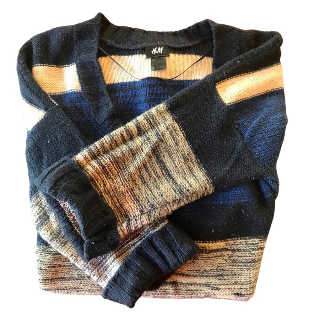 H&M | Baggy Striped Hi-Low Sweater Tunic Size S/M